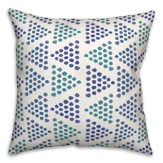 Triangles Throw Pillow Blue {1}