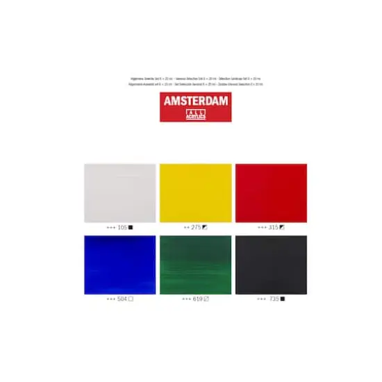 Amsterdam Standard Series 6 Color General Selection Acrylic Paint Set {4}
