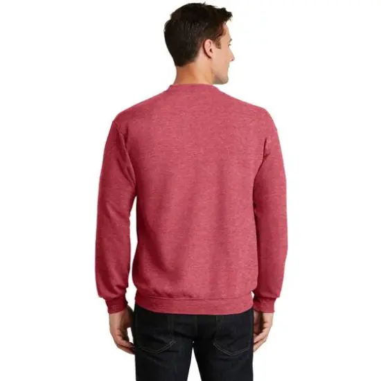 Port & Company&reg; Brights Core Fleece Crewneck Sweatshirt Heather Red {6}