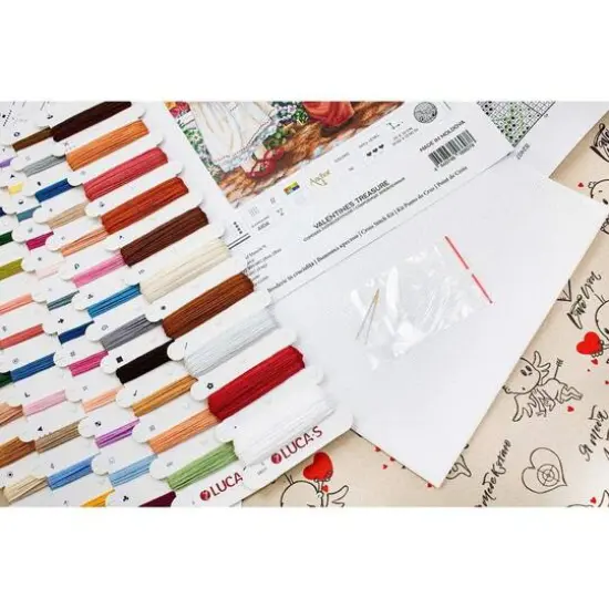 Luca-S Valentines Treasure Counted Cross Stitch Kit Counted Cross Stitch Kit {9}