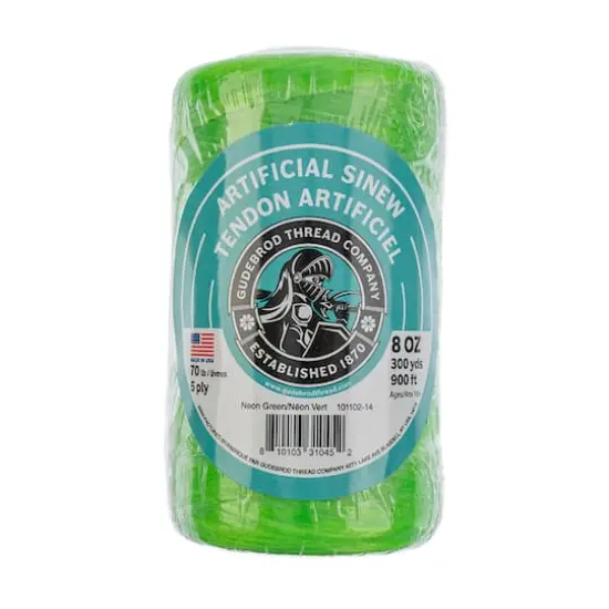 Gudebrod Artificial Sinew, 300yd. Neon Green {1}