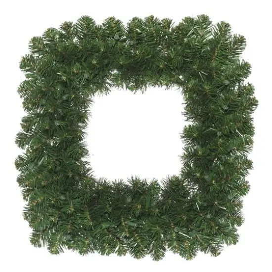 24" Oregon Fir Artificial Christmas Square Wreath {1}