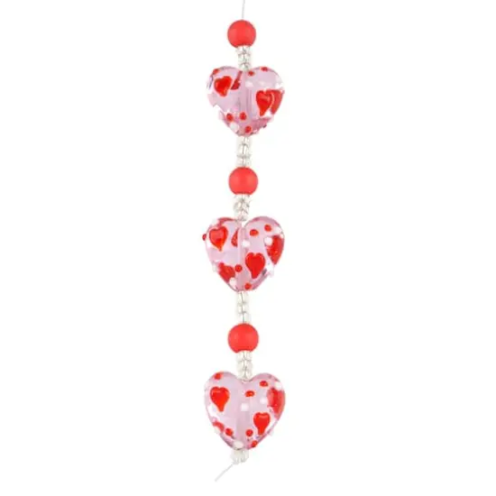 Red Lampwork Glass Heart Beads, 19mm by Bead Landing&trade; {4}