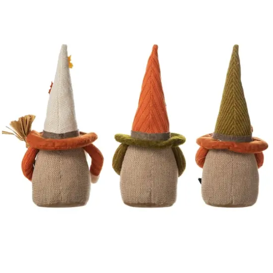 Glitzhome&reg; 13" Fall Fabric Gnome Set {9}