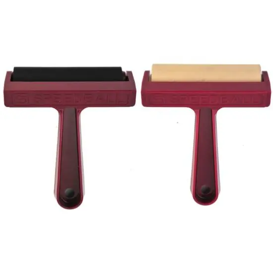 Speedball&reg; Pop-In&trade; Rollers 4" Hard Rubber Carded Brayer {4}