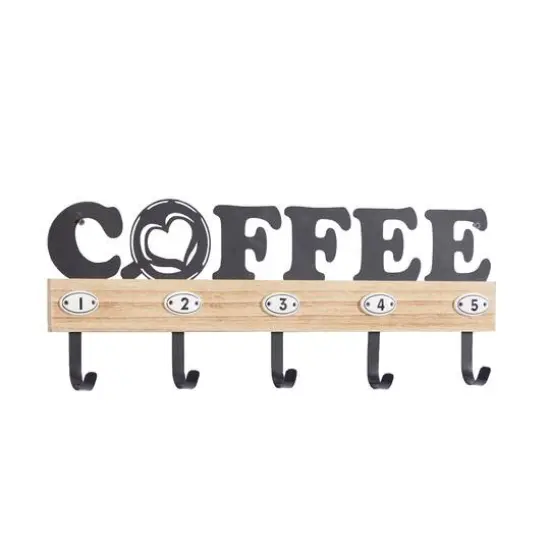 Brown Porcelain Farmhouse Wall Hook, 9" x 24" x 2" {3}