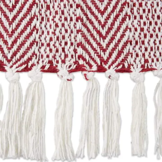 DII&reg; Barn Red Herringbone Stripe Throw {4}
