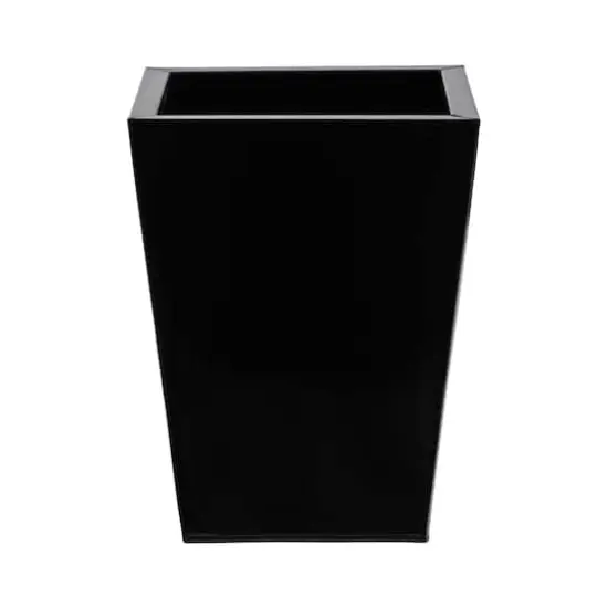 13" Black Classic Square Metal Planter {1}