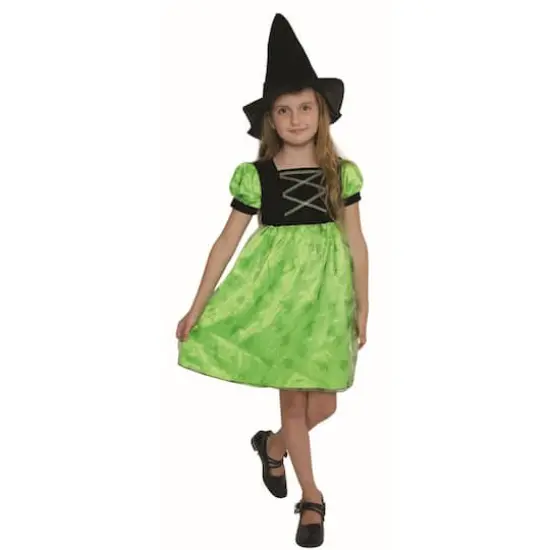 Small Black & Green Witch Girl's Costume {1}
