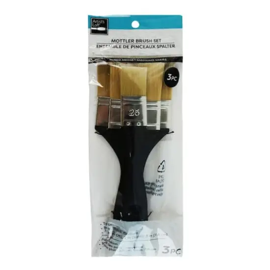 Flat Mottler Taklon 3 Piece Mixed Media Brush Set by Artist's Loft&reg; {3}