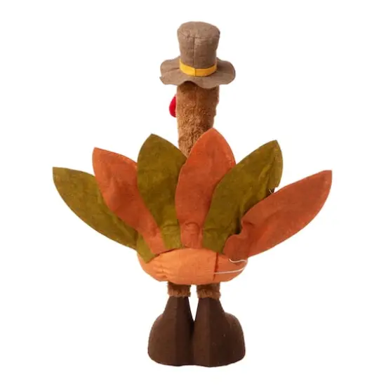 Glitzhome&reg; Lighted Fabric Turkey Standing D&eacute;cor with Telescoping Legs & Timer {15}
