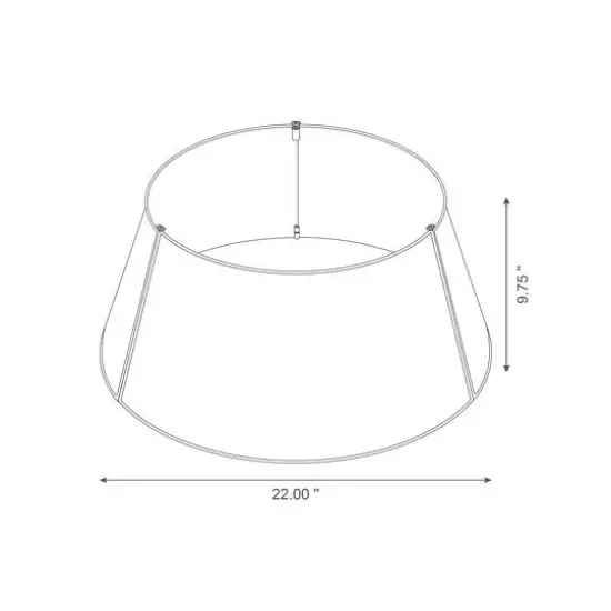 Glitzhome&reg; 22" Hammered Metal Tree Collar Gold {9}