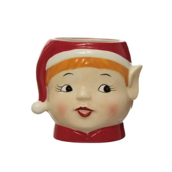 Hello Honey&reg; 5" Multicolor Elf Shaped Stoneware Container {1}