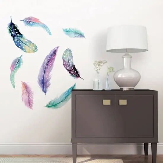 WallPops Celestial Feathers Wall Art Kit {4}