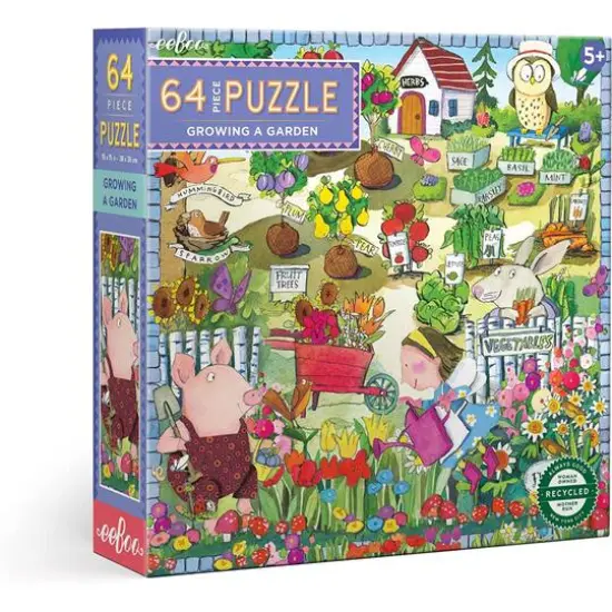 eeBoo Growing a Garden 64 Piece Puzzle {1}