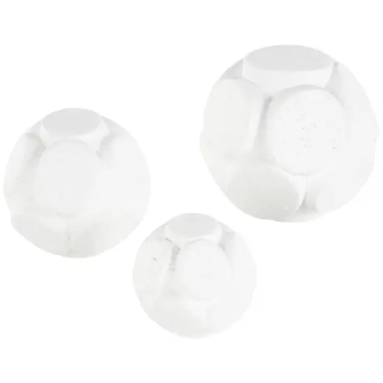 White Resin Textured Orbs Set {1}
