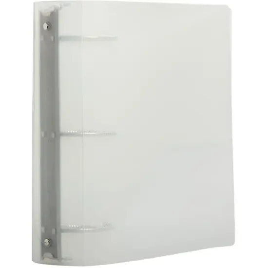 JAM Paper Designders&reg; 3" Clear Plastic 3 Metal Ring Binder {3}