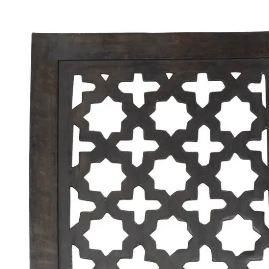 Black Traditional Ornamental Wood Wall Decor, 72" x 20" {4}