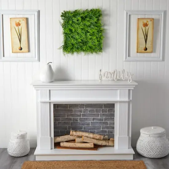 20" Lush Mediterranean Fern Wall Panel {6}