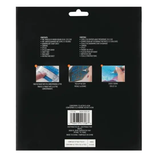 8" Ghosts Round Wood Plaque Diamond Art Kit by Make Market&reg; {5}