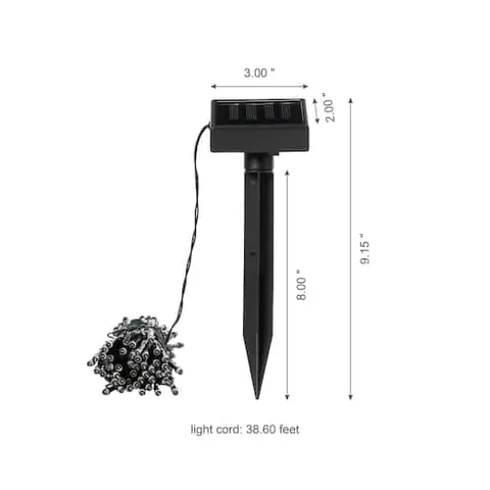 Glitzhome&reg; 39ft. Solar String Lights with 100 LEDs {9}