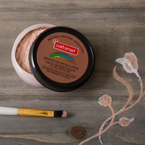 Premium Wax Metallic Finish By Craft Smart&reg; Rose Gold {3}
