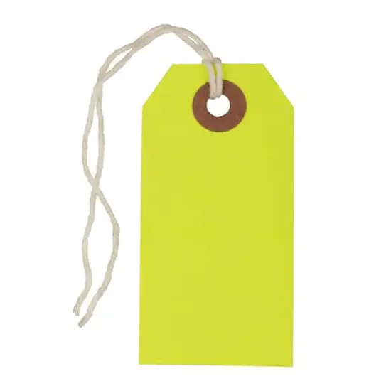 JAM Paper Gift Tags, 100ct. Neon Yellow {1}