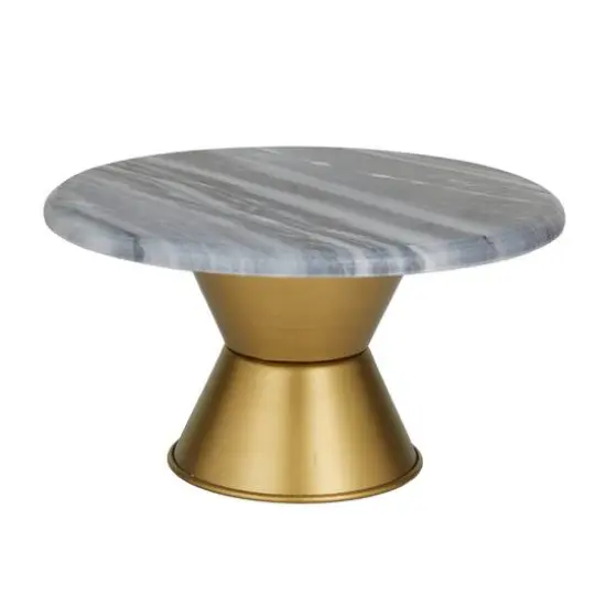 Grey Glam Cake Stand, 12" x 12" x 6" {1}