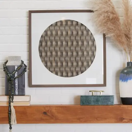 Dark Brown Wood Contemporary Shadow Box, 24" x 2" x 24" {8}