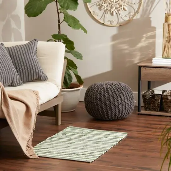 DII&reg; Slim Stripe Cotton Chindi Rug, 2ft. x 3ft. Jadeite {5}