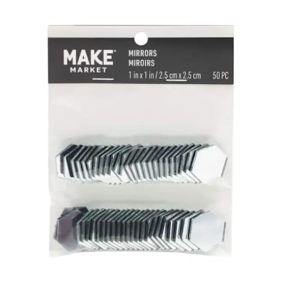 1" Hexagon Glass Mirrors, 50ct. by Make Market&reg; {1}