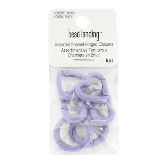 Enameled Hinge Closure Assortment by Bead Landing&trade; Lavender {4}