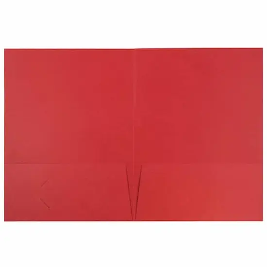 JAM Paper 9.5" x 11.5" 2-Pocket Linen Folders, 6ct. Red {4}