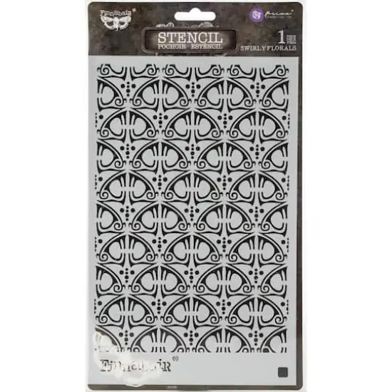Prima&reg; Marketing Swirly Florals Stencil {1}
