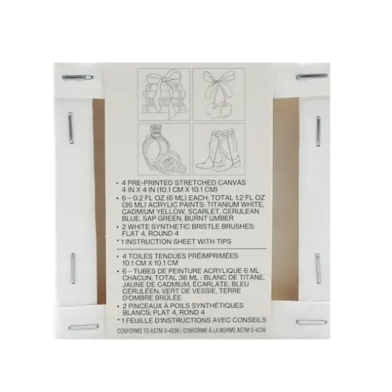 4" x 4" Bows Canvas Painting Kit by Craft Smart&reg; {9}