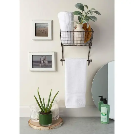 DII&reg; Small Farmhouse Towel Rack Black {5}