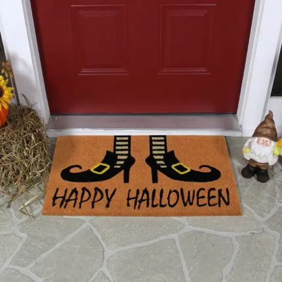 Wicked Witch Shoes "Happy Halloween" Coir Doormat, 18" x 30" {4}