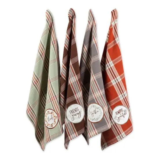 DII&reg; Plaid Thanksgiving Cozy Picnic Dishtowel Set {1}