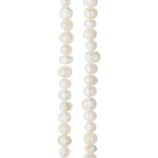 White Pearl Rondelle Beads, 8mm by Bead Landing&trade; {1}
