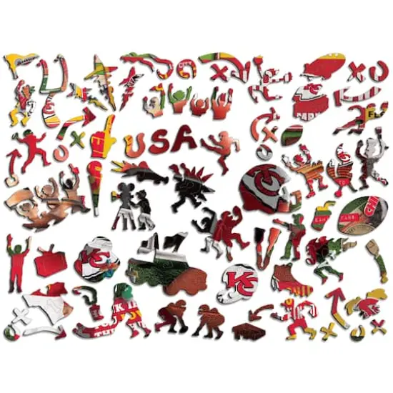 Retro Series Wooden Puzzle Kansas City Chiefs {4}