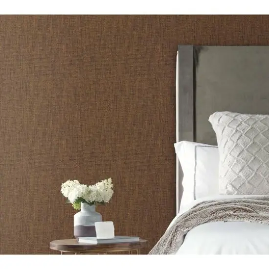 RoomMates Faux Grasscloth Weave Peel & Stick Wallpaper Brown {4}