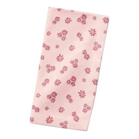 Daisy Pattern Cotton Twill Napkin Pink {3}