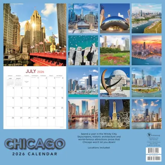 2026 Chicago Wall Calendar {6}