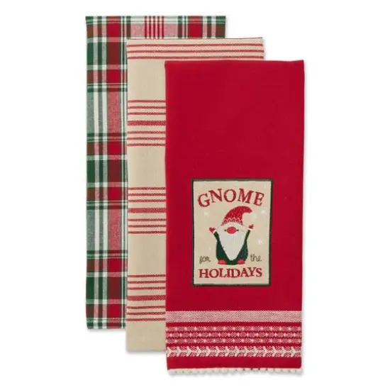DII&reg; Assorted Little Gnome Dishtowel Set {3}