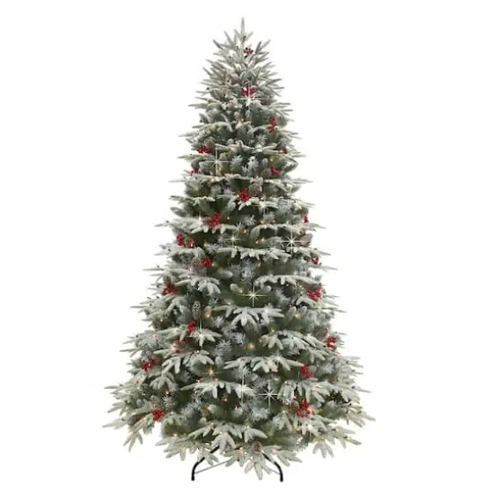 6.5ft. Pre-Lit Halifax Fir Artificial Christmas Tree, Clear Incandescent Lights {1}