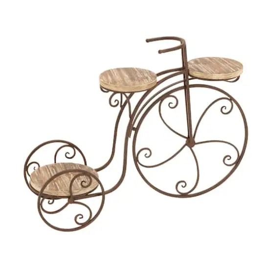 Brown Metal Farmhouse Bicycle Plantstand, 31" x 23" {1}