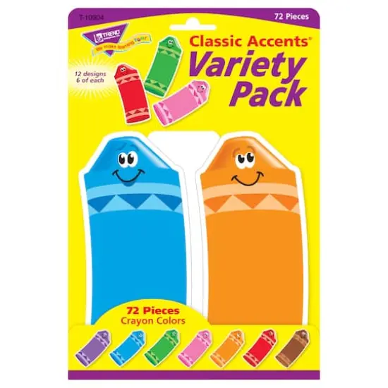 Trend Classic Accents&reg; Crayon Colors Variety Pack, 3 Packs of 72 {3}