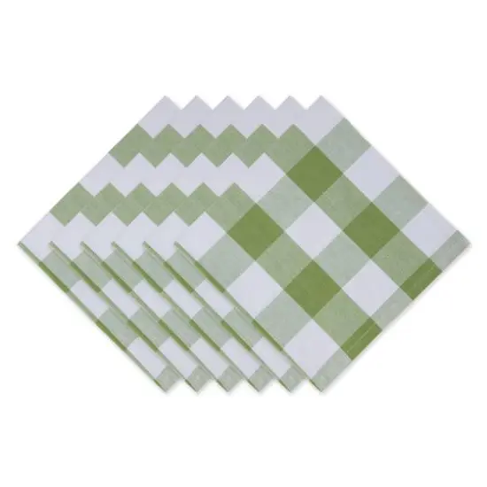 DII&reg; Buffalo Check Oversized Napkin, 6ct. Gray/White {2}