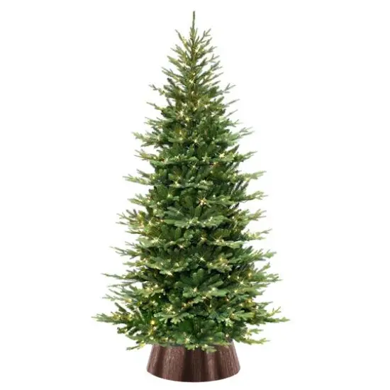 7.5ft. Pre-Lit Chatham Spruce Slim Artificial Christmas Tree, Clear Lights {1}