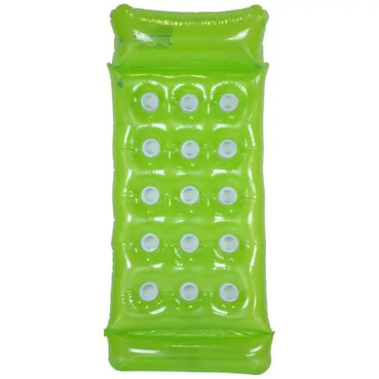 64.75" Green 15-Pocket Inflatable Swimming Pool Lounge  {1}